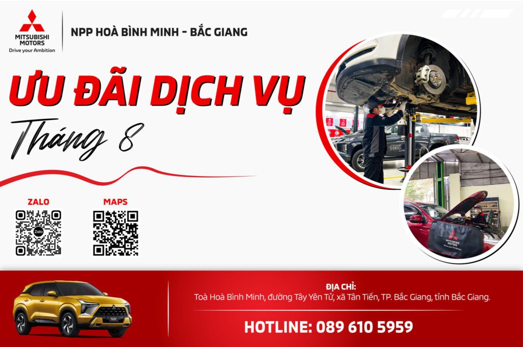 ƯU ĐÃI DỊCH VỤ THÁNG 8 – CHĂM SÓC XE – TẬN HƯỞNG ƯU ĐÃI